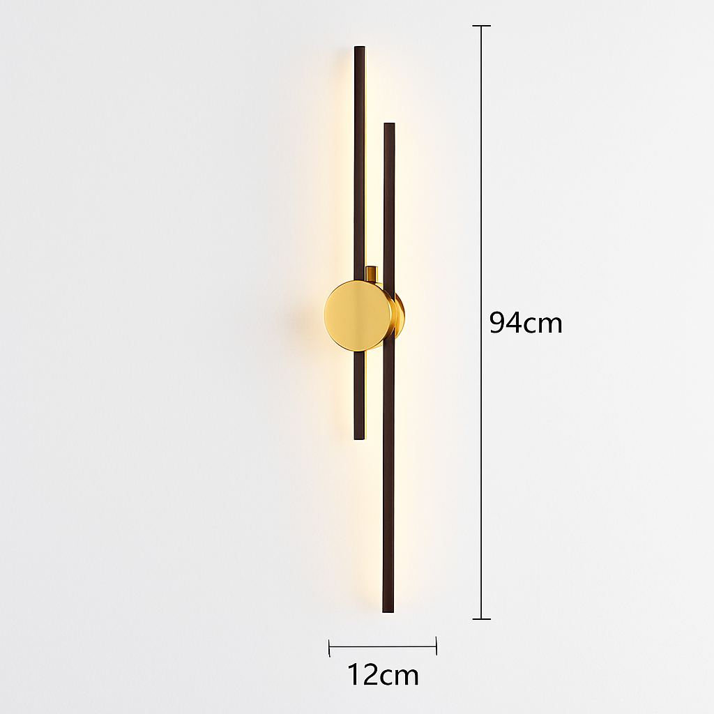 applique murale minimaliste en laiton led atmosphère
