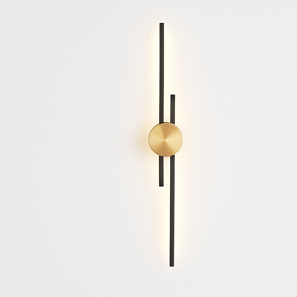applique murale minimaliste en laiton led atmosphère