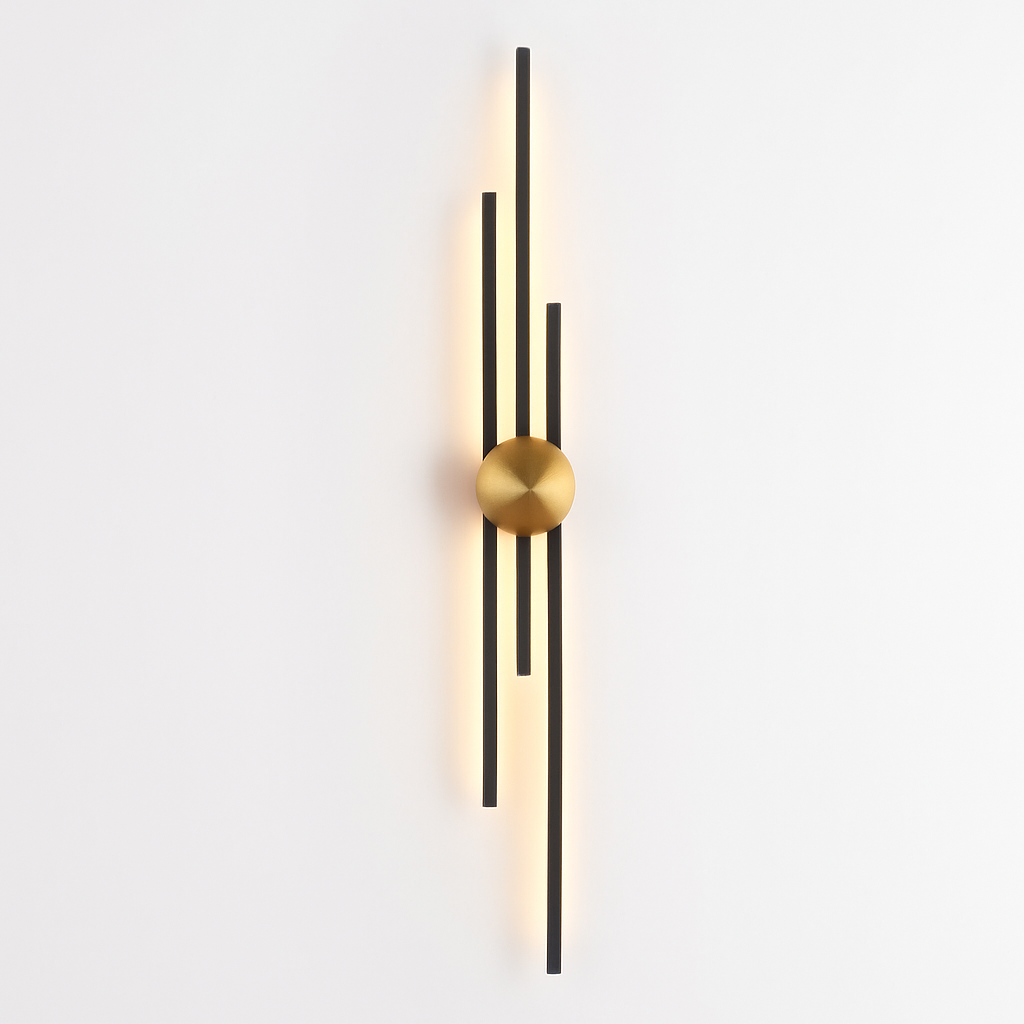 applique murale minimaliste en laiton led atmosphère