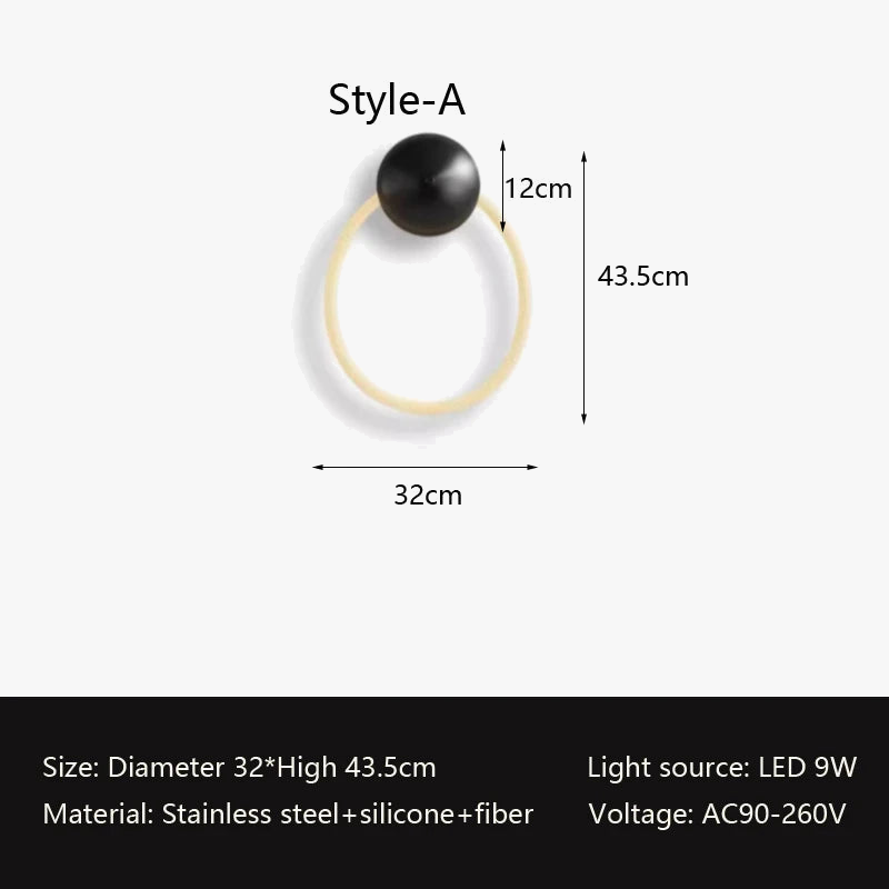 applique murale minimaliste en silicone au design luxueux