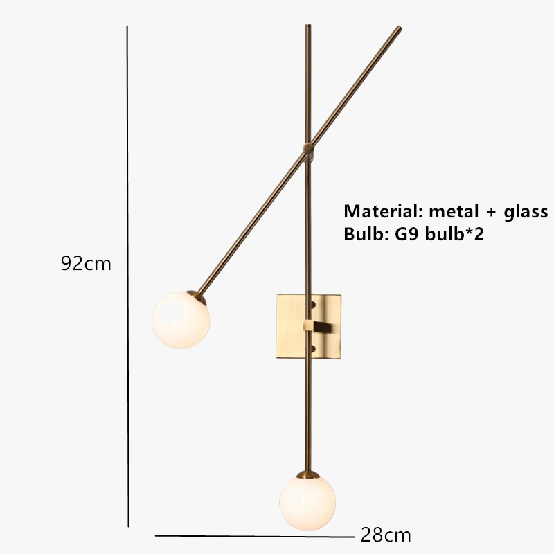 applique murale minimaliste en verre pour intérieur moderne
