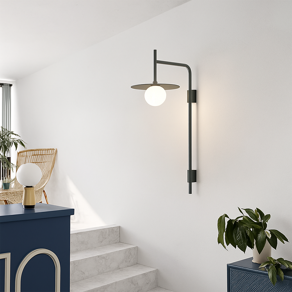 applique murale minimaliste à led style industriel rétro