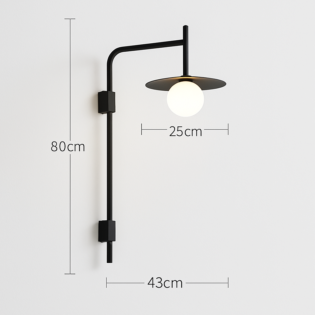 applique murale minimaliste à led style industriel rétro