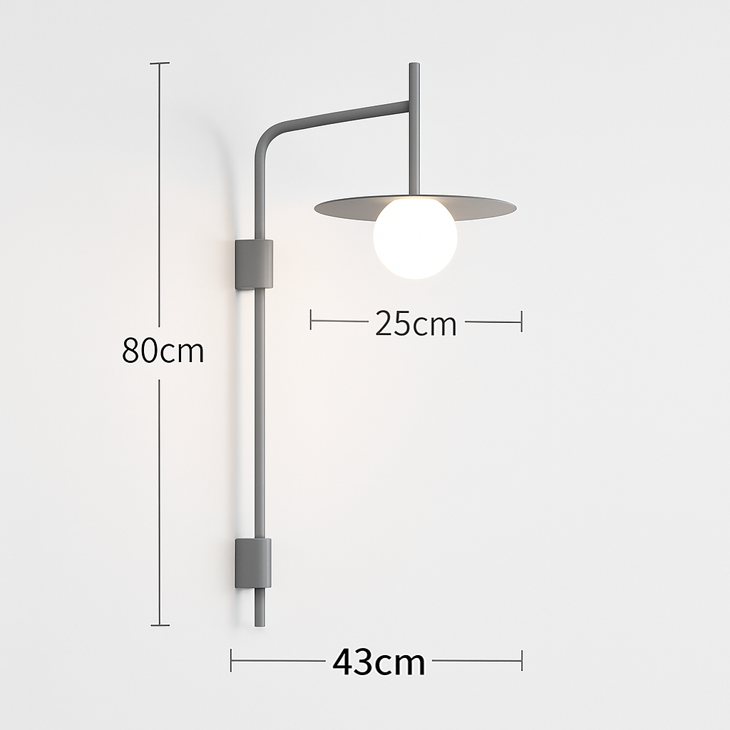 applique murale minimaliste à led style industriel rétro