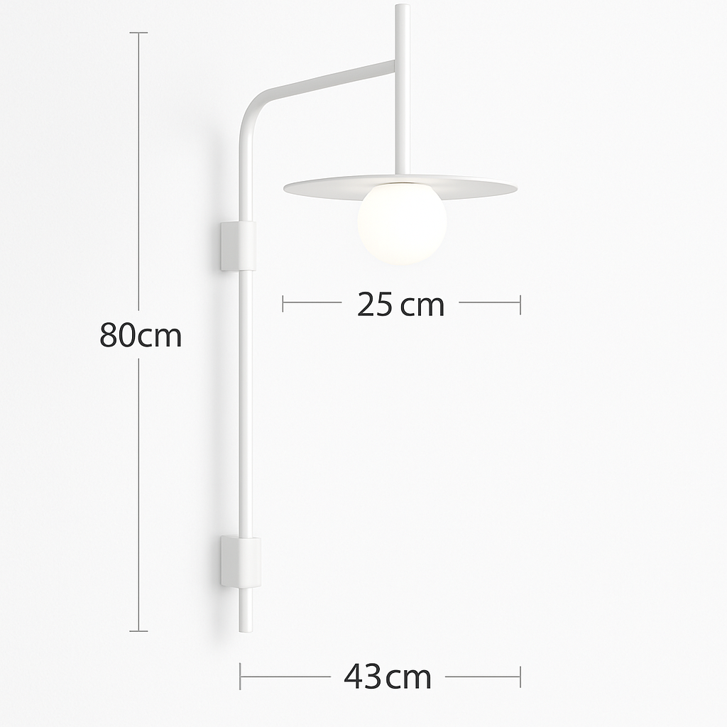 applique murale minimaliste à led style industriel rétro