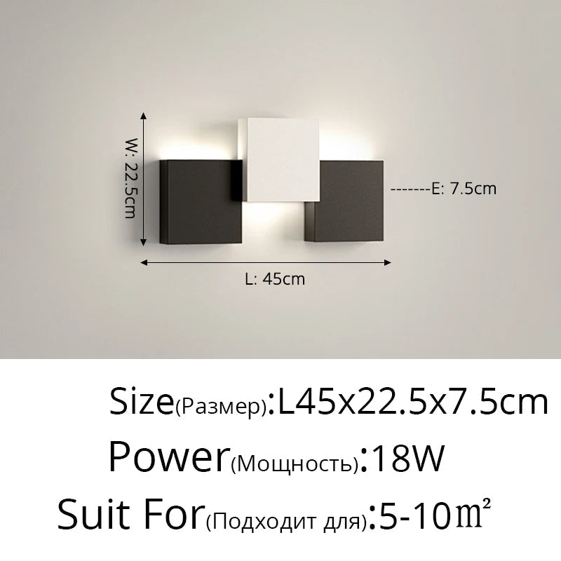 applique murale minimaliste moderne longue bande créative de luxe