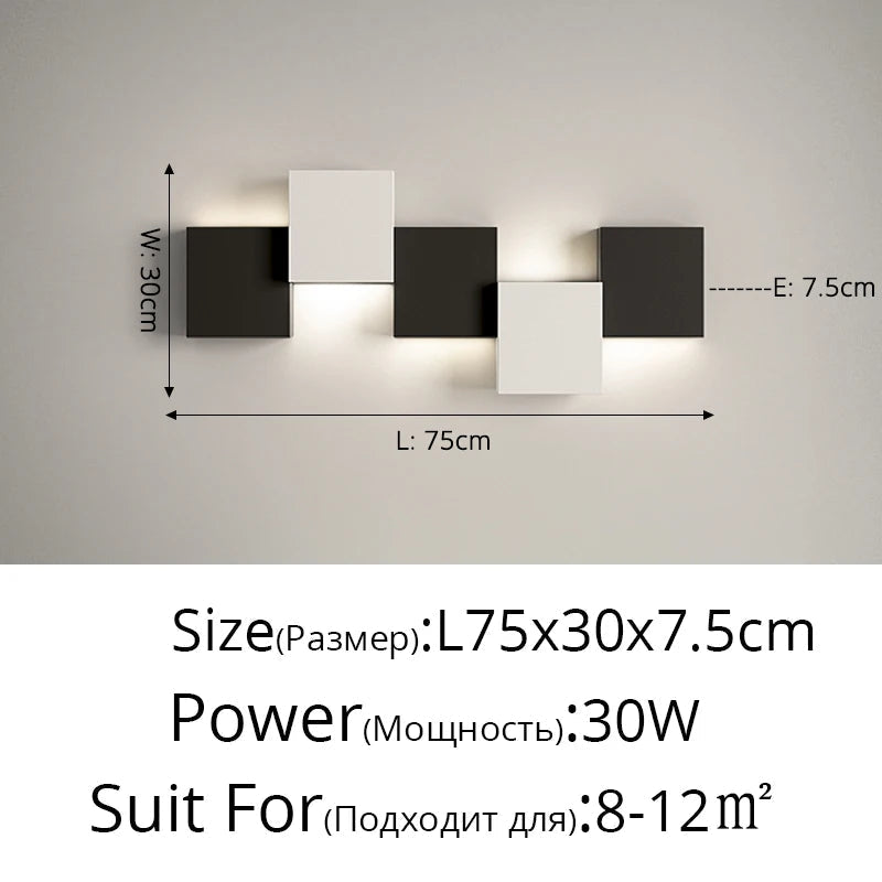 applique murale minimaliste moderne longue bande créative de luxe