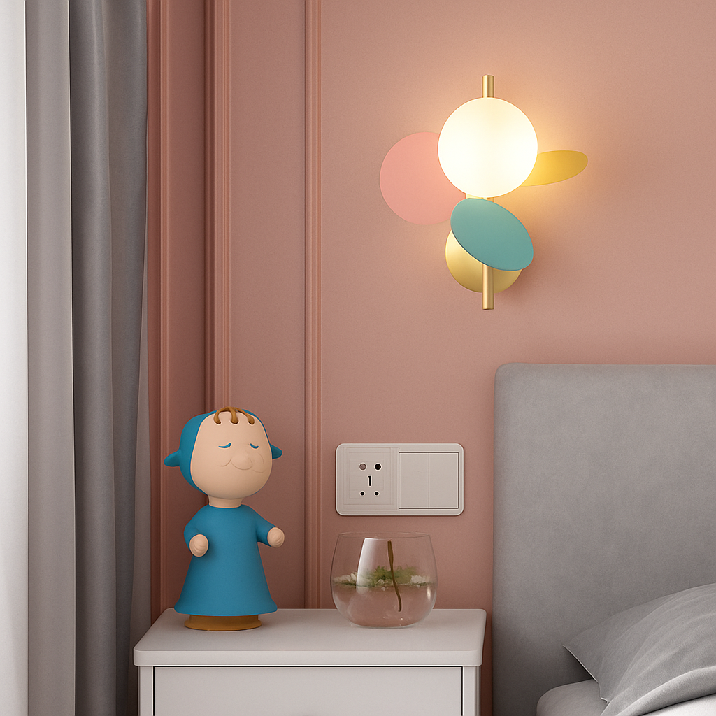 Applique murale moderne coloré pour enfant Clover