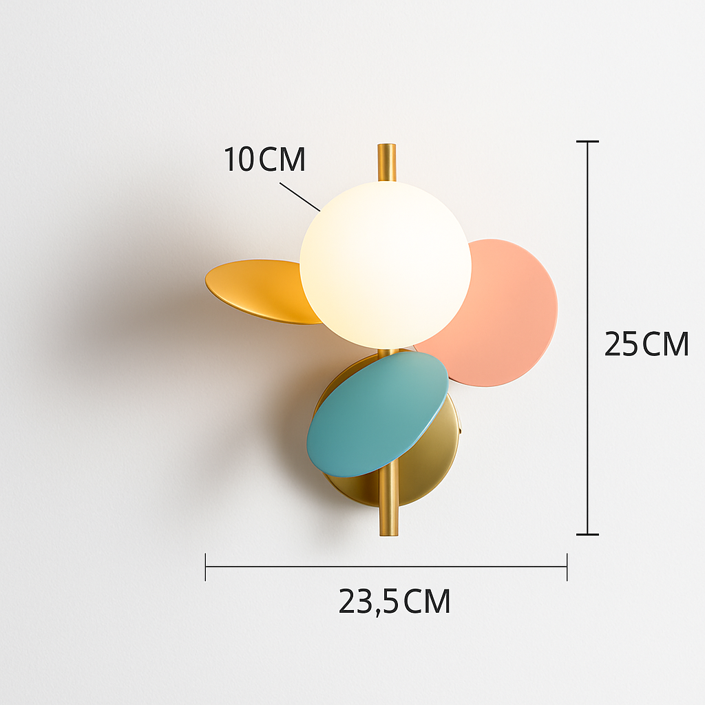 Applique murale moderne coloré pour enfant Clover