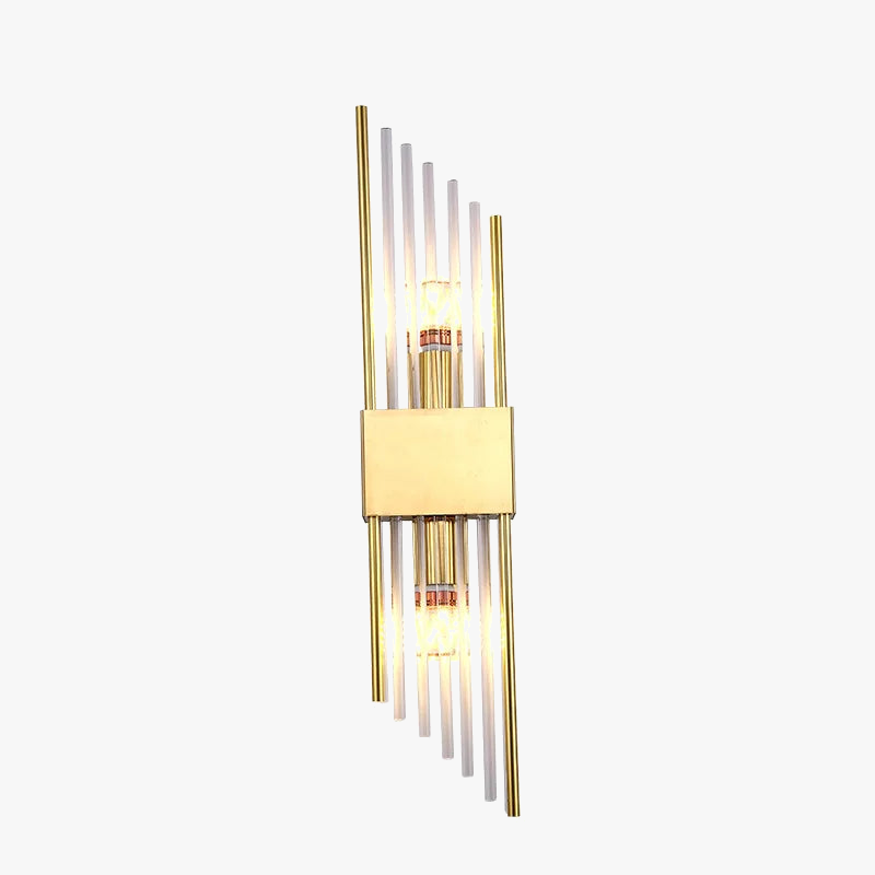 applique murale moderne double tête en cristal doré led
