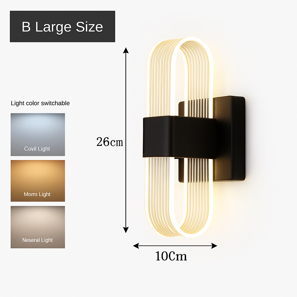 applique murale moderne en acrylique design nordique led décorative