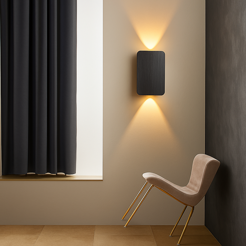 applique murale moderne en aluminium brossé pour éclairage intérieur