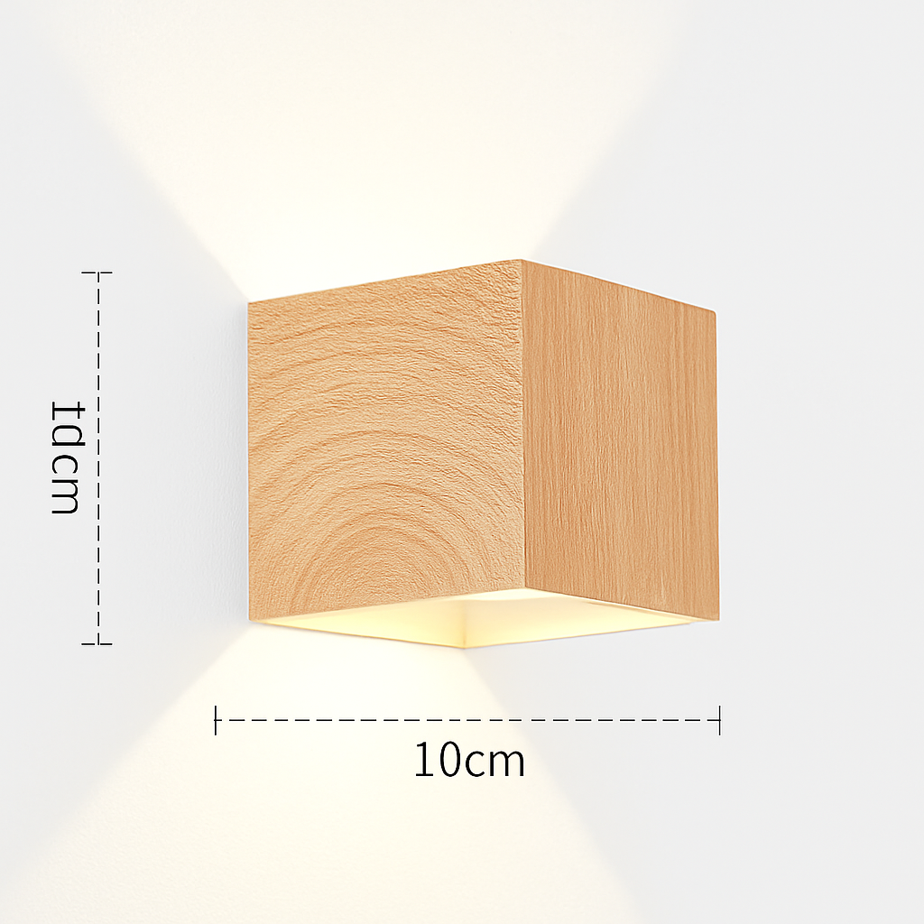 applique murale moderne en bois avec éclairage led décoratif
