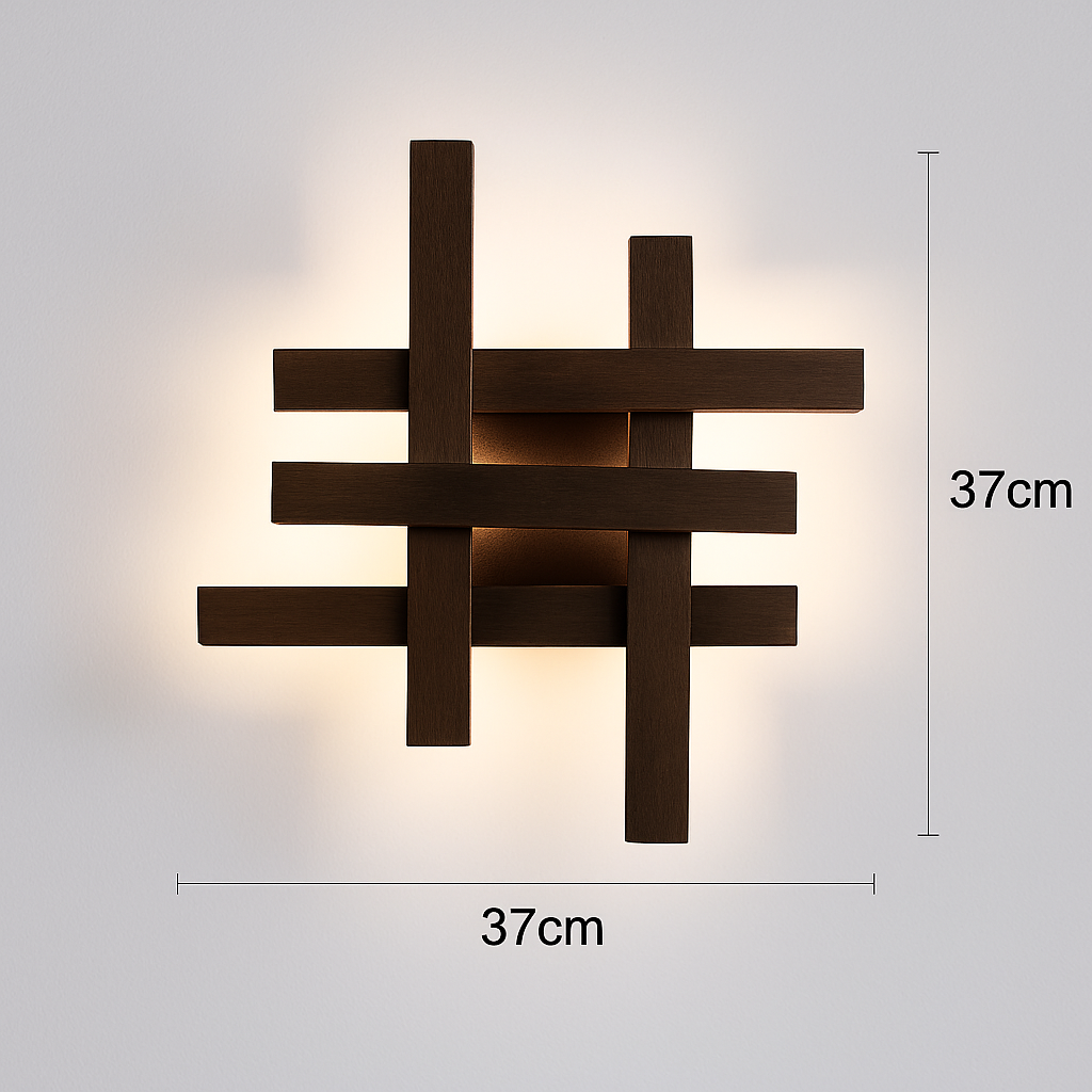 applique murale moderne en bois avec éclairage led décoratif