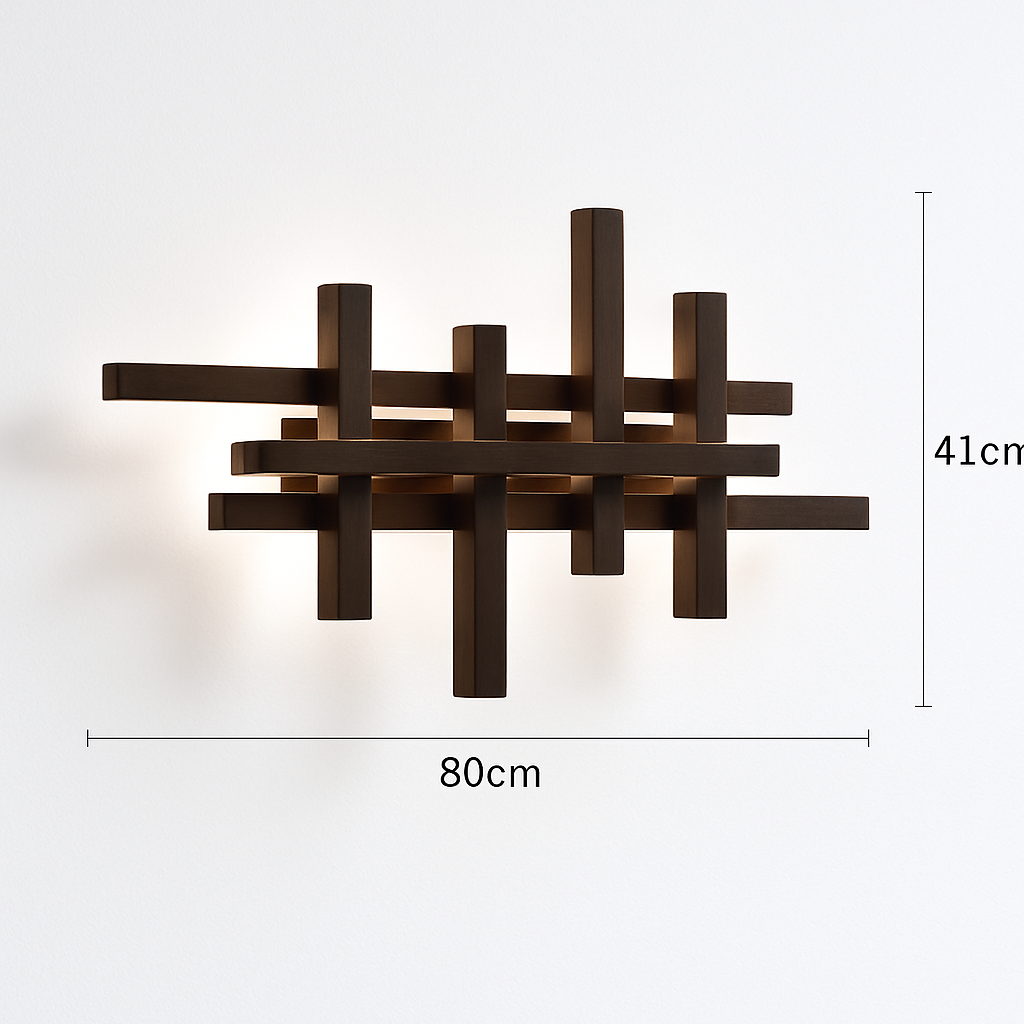 applique murale moderne en bois avec éclairage led décoratif