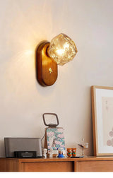 applique murale moderne en bois design nordique avec éclairage led