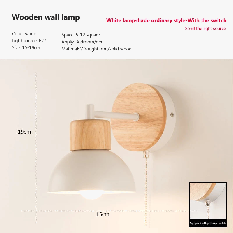 applique murale moderne en bois et fer pour intérieur