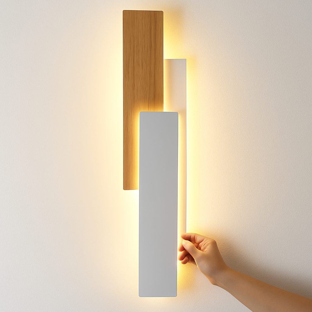 Applique murale moderne en bois naturel