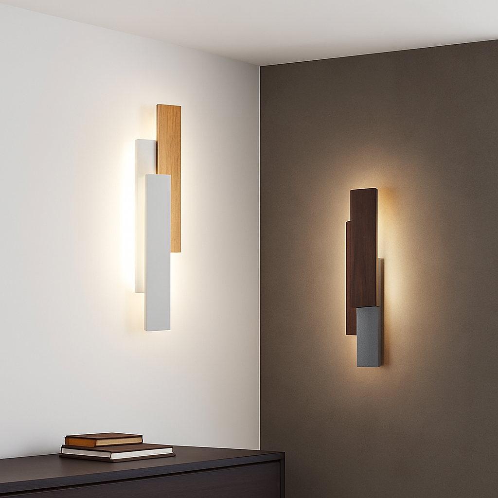 Applique murale moderne en bois naturel