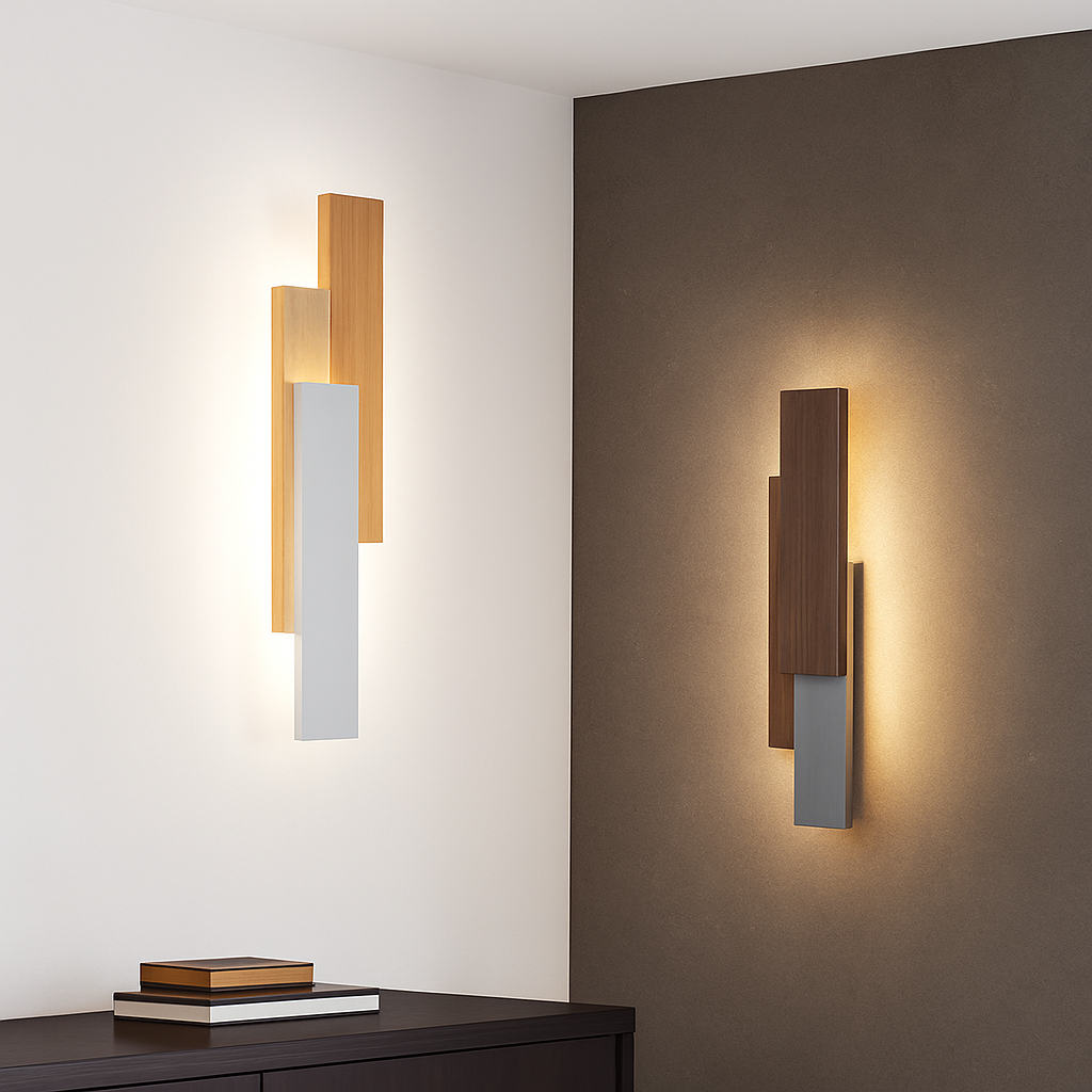 Applique murale moderne en bois naturel