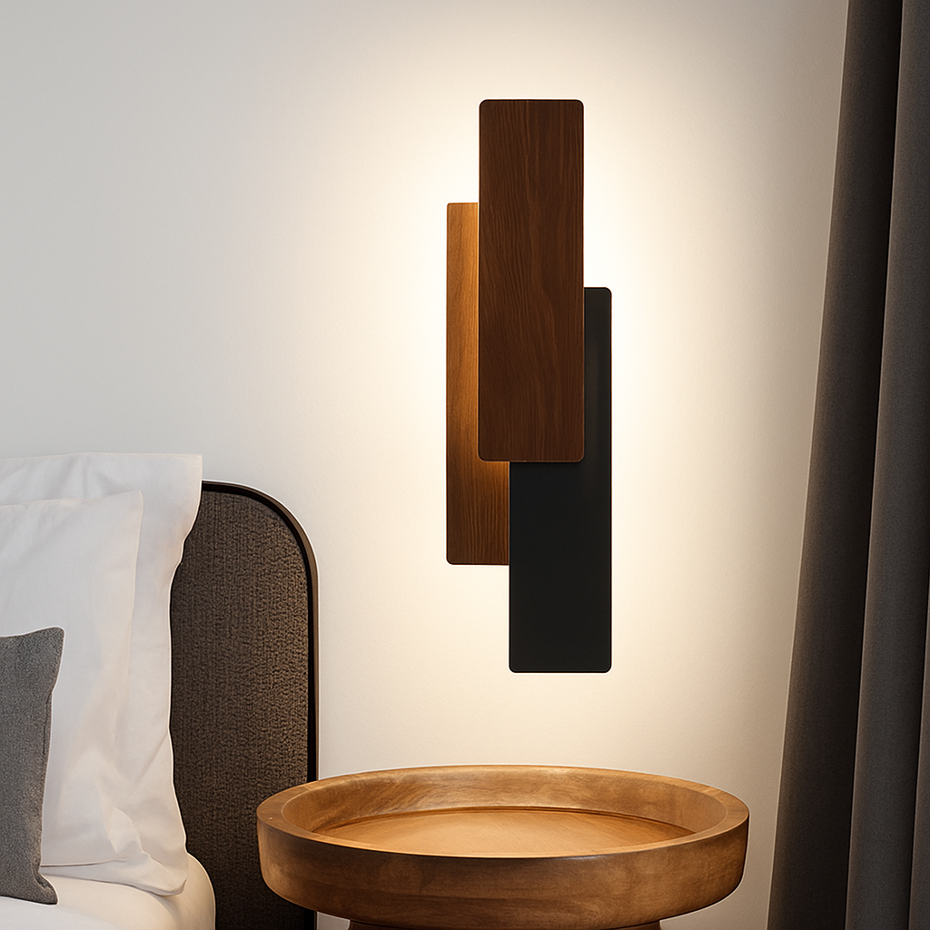 Applique murale moderne en bois naturel