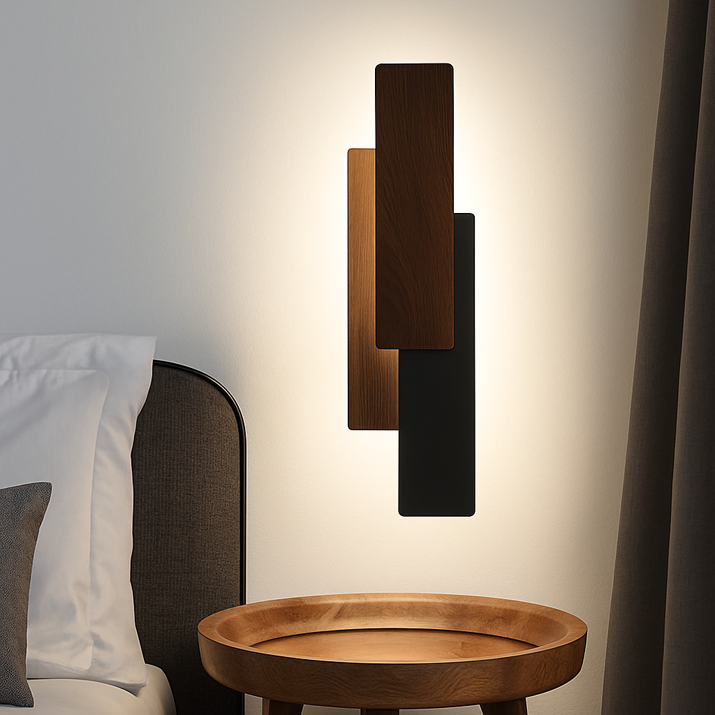 Applique murale moderne en bois naturel