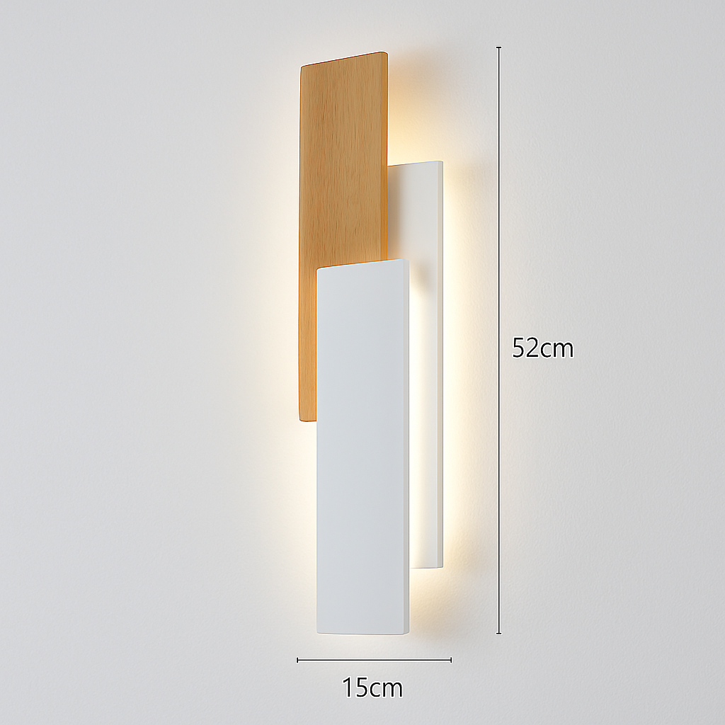 Applique murale moderne en bois naturel