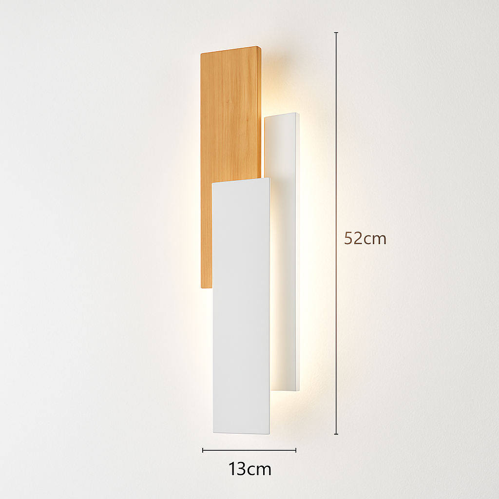 Applique murale moderne en bois naturel