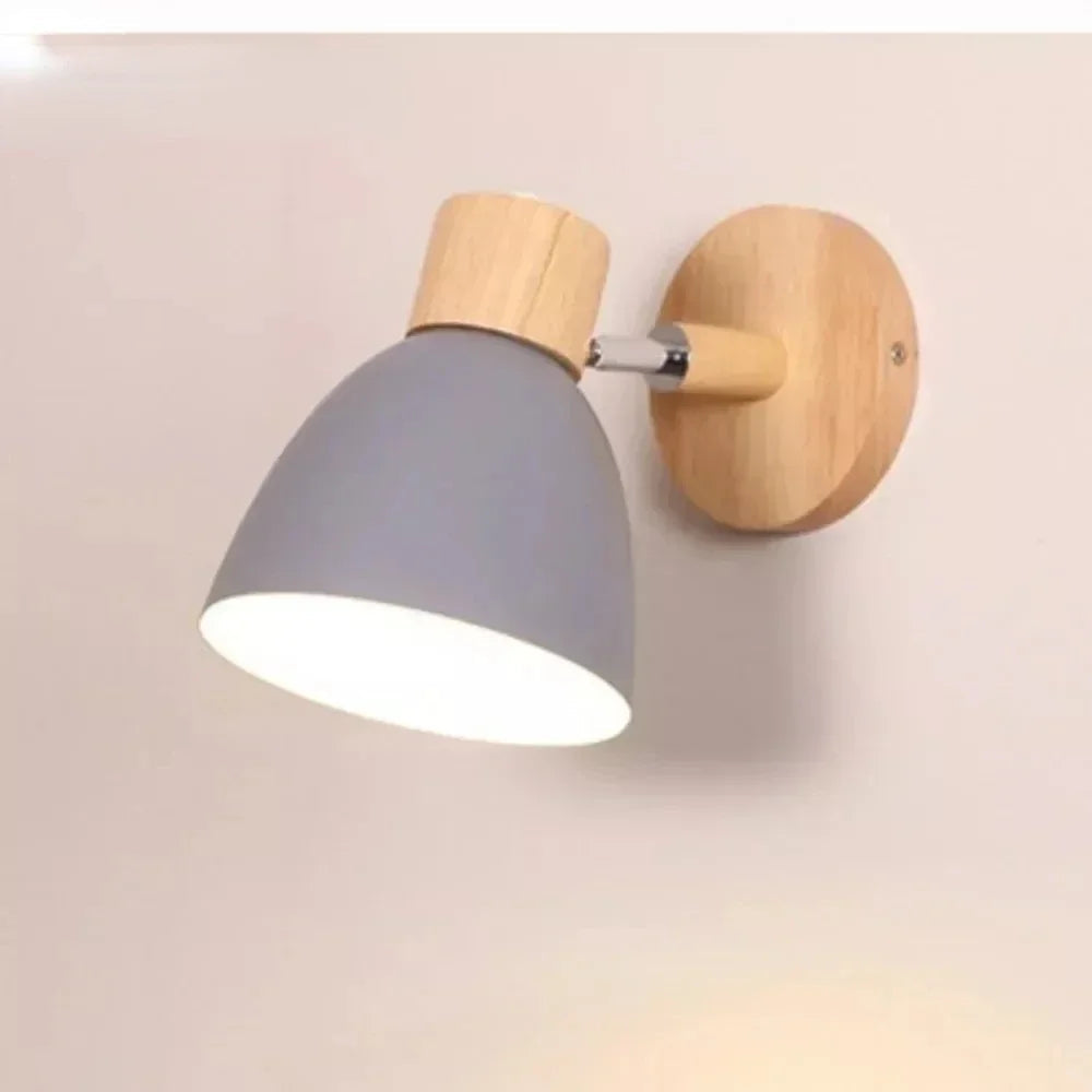 applique murale moderne en bois pour éclairage décoratif nordique