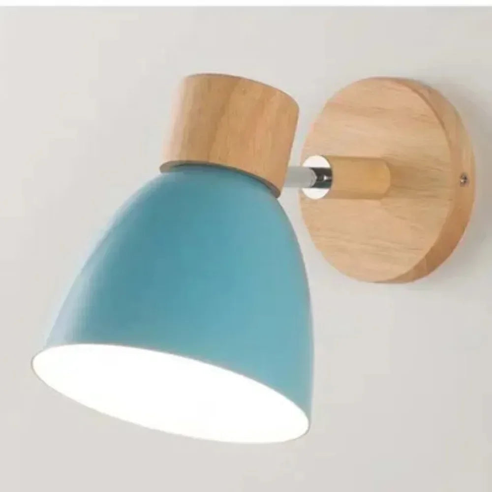 applique murale moderne en bois pour éclairage décoratif nordique