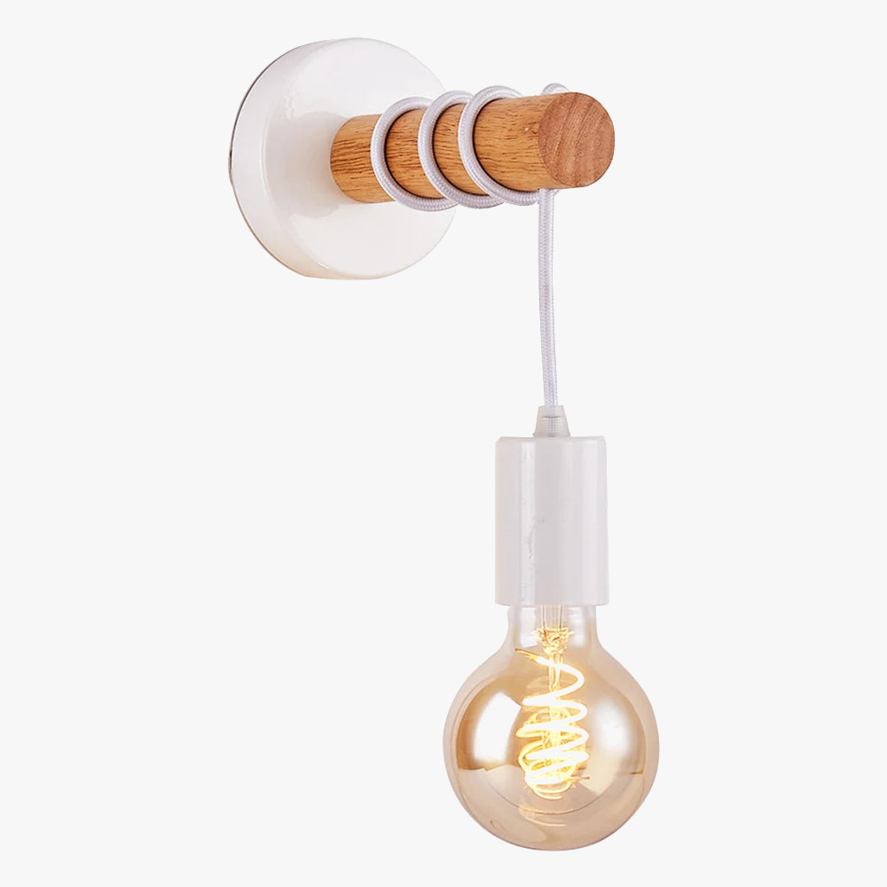 applique murale moderne en bois pour éclairage intérieur et extérieur