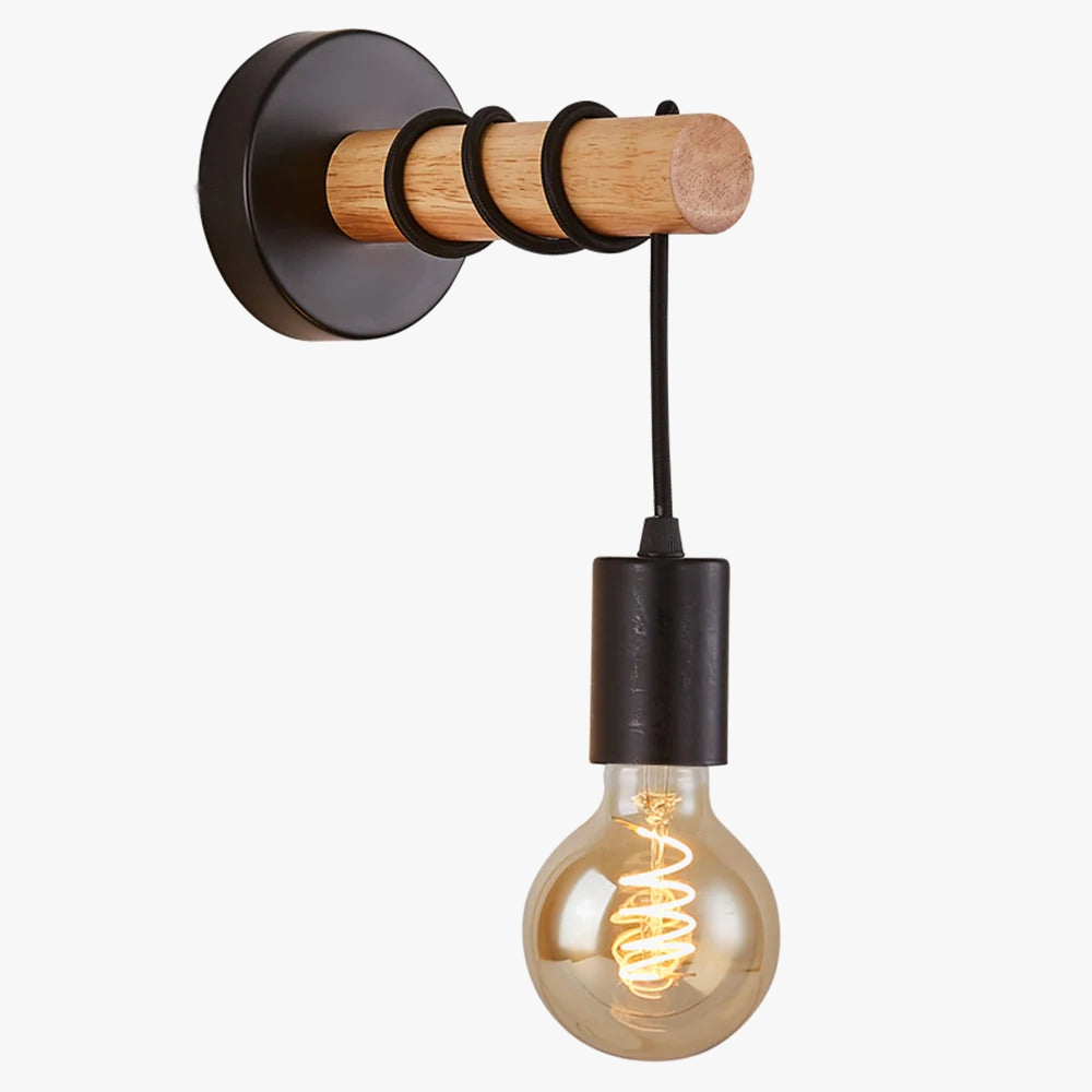 applique murale moderne en bois pour éclairage intérieur et extérieur