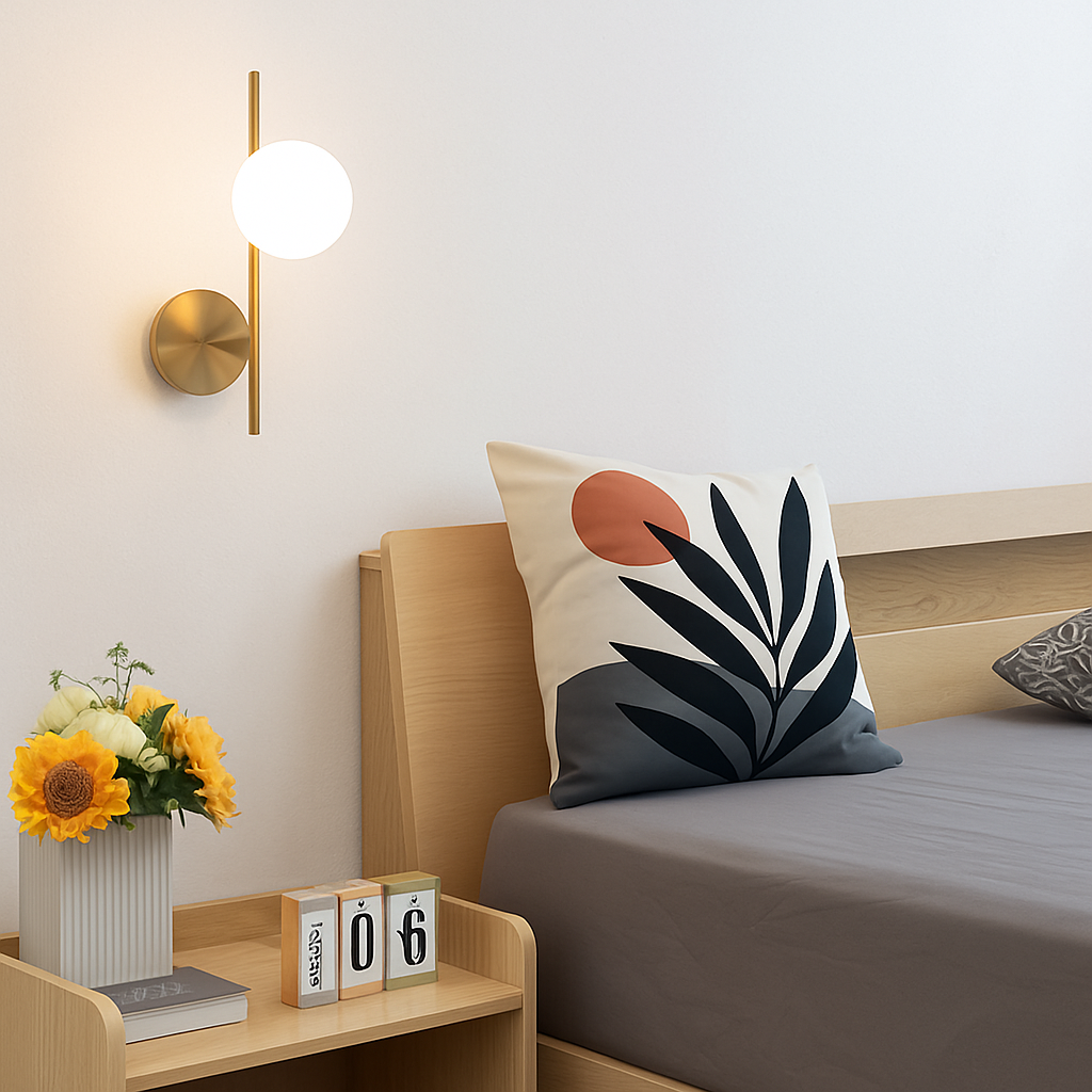 applique murale moderne en boule de verre design créatif et élégant