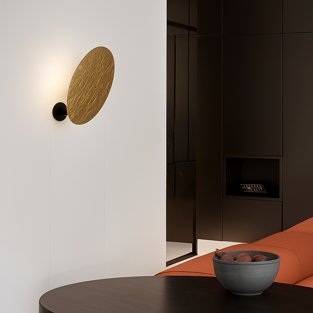 applique murale moderne en forme de lune design italien