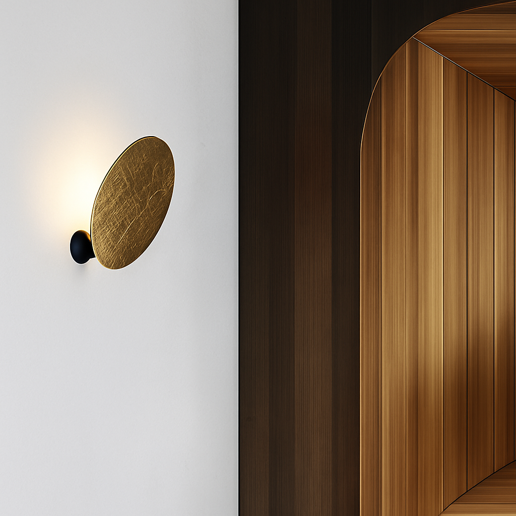 applique murale moderne en forme de lune design italien