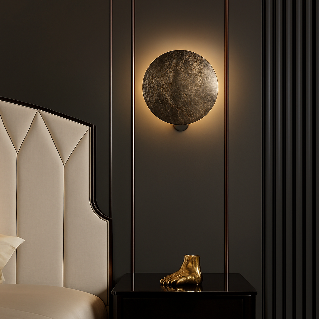 applique murale moderne en forme de lune design italien