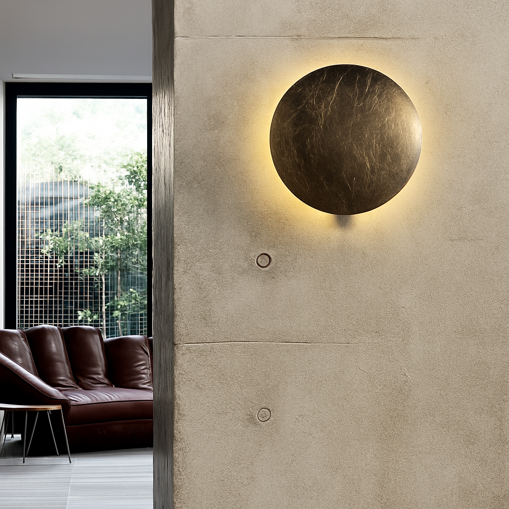 applique murale moderne en forme de lune design italien