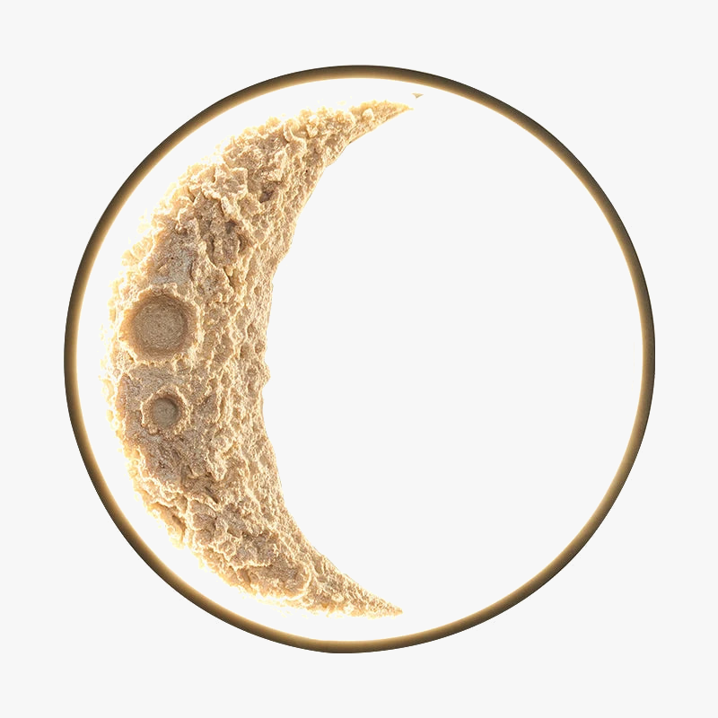 applique murale moderne en forme de lune à led décorative