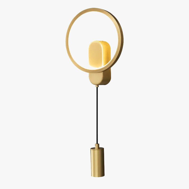 applique murale moderne en laiton avec 3 luminaires interchangeables