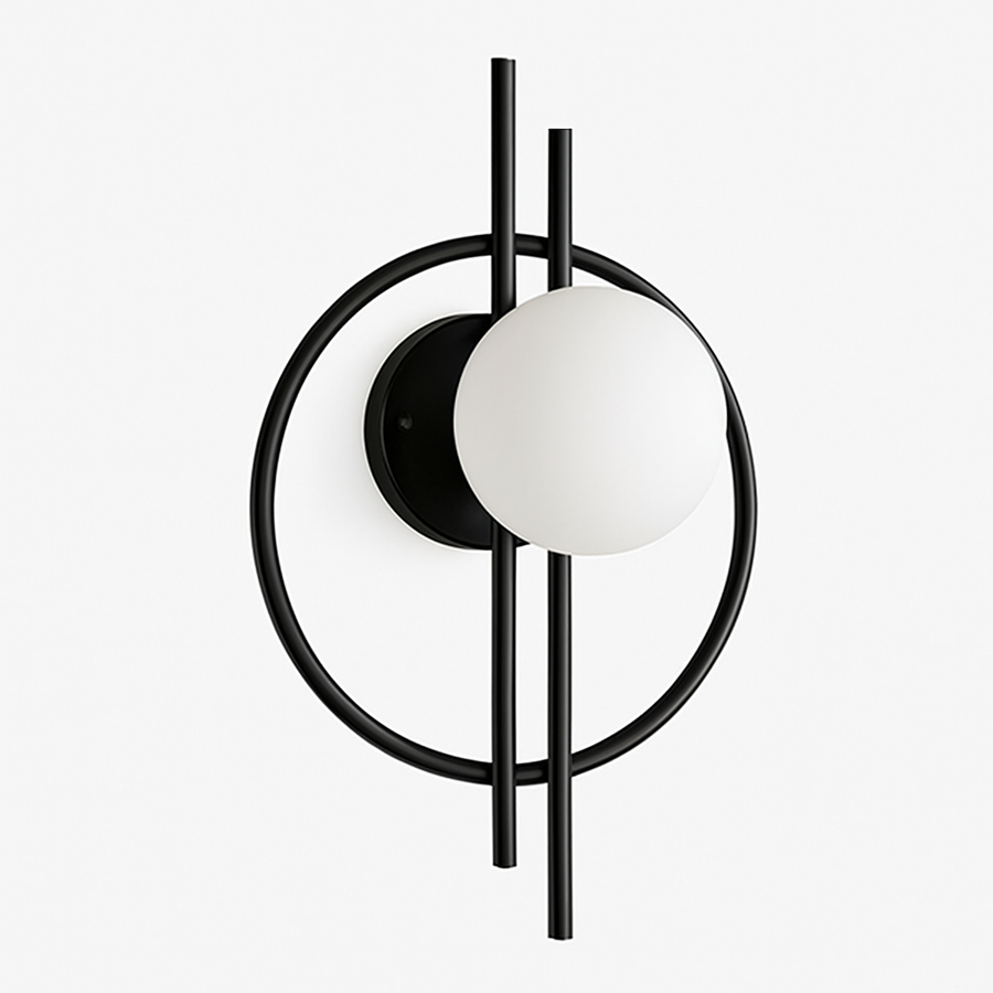 Applique murale moderne en métal rond Harlow