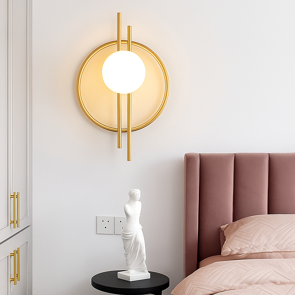 Applique murale moderne en métal rond Harlow