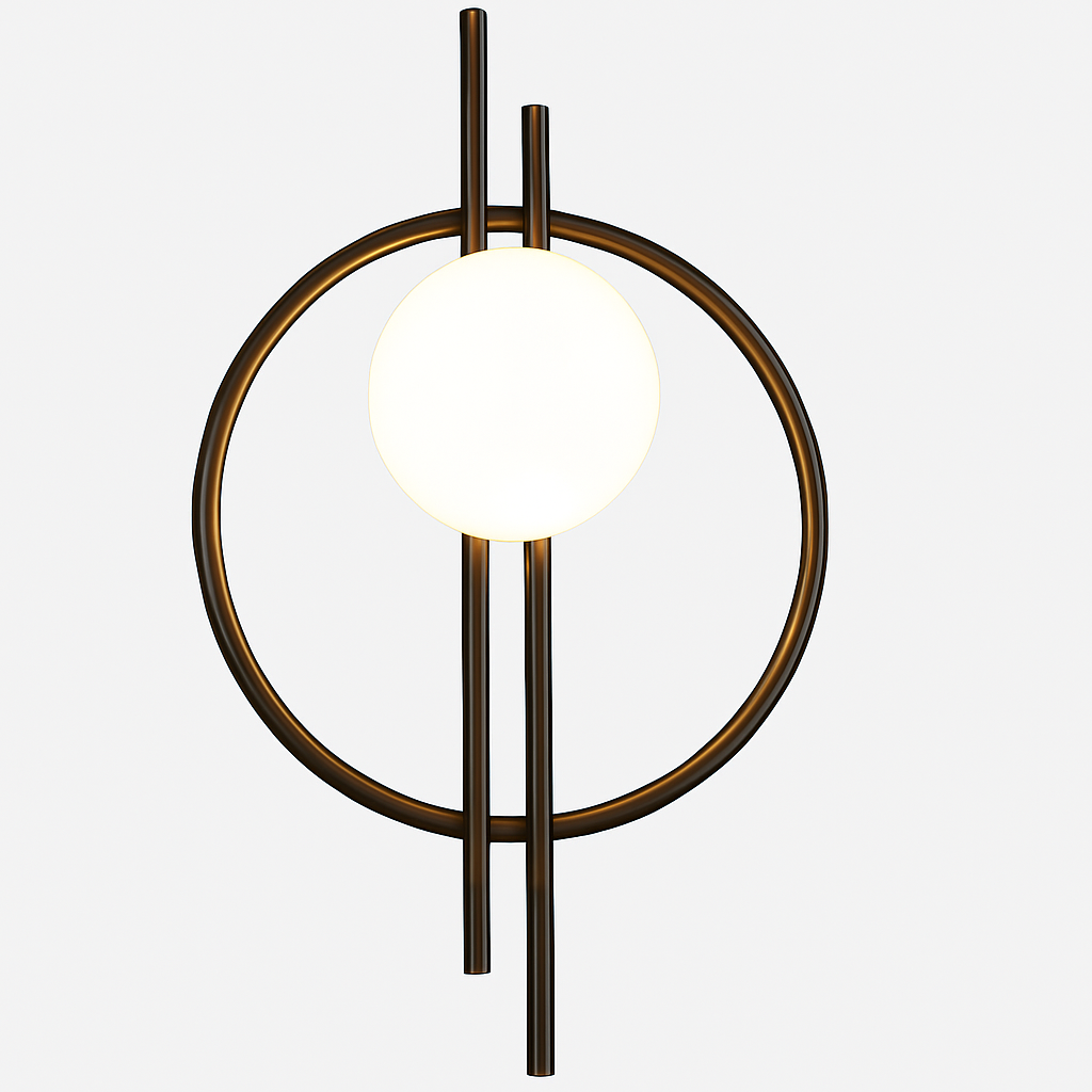 Applique murale moderne en métal rond Harlow