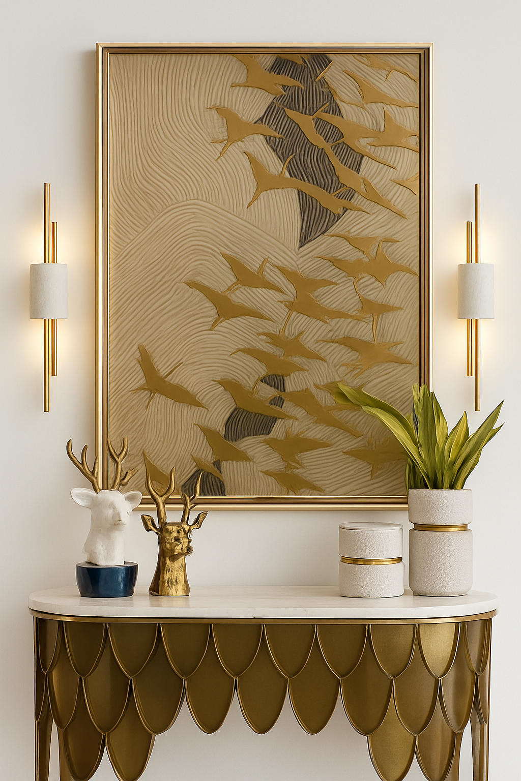 applique murale moderne en marbre pour décoration intérieure élégante