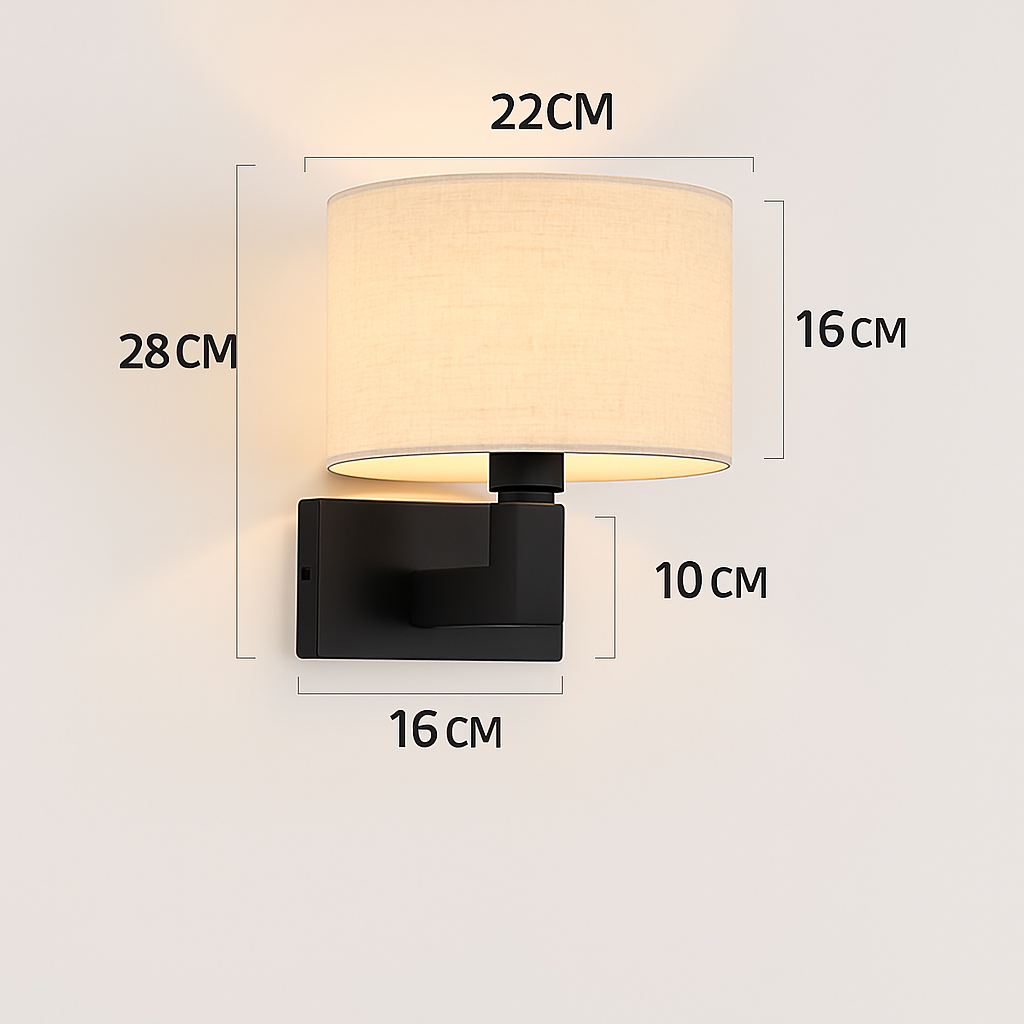 Applique murale moderne en tissu