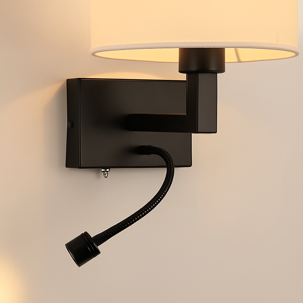 applique murale moderne en tissu avec led américaine européenne