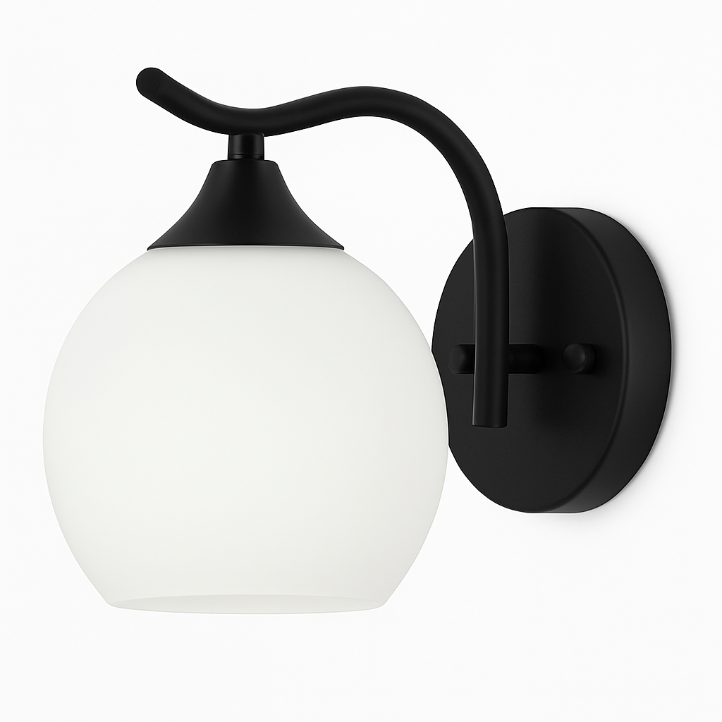 applique murale moderne en verre boule led décorative