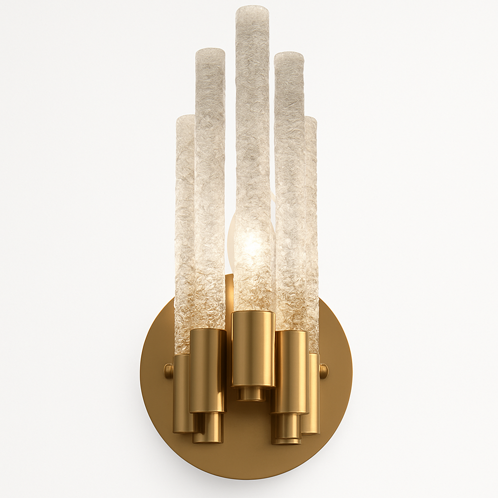 applique murale moderne en verre luminaire intérieur décoratif métal doré