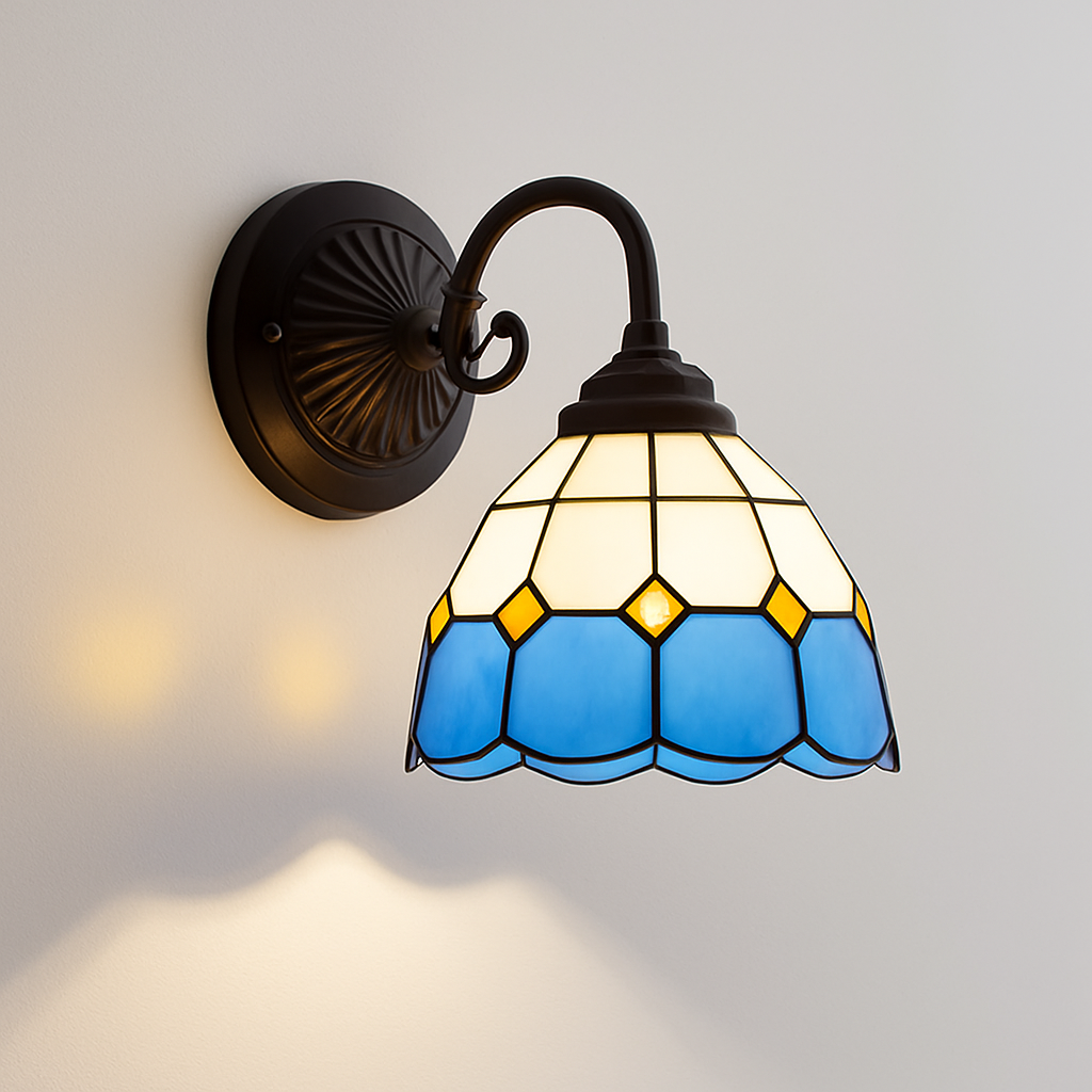 applique murale moderne en verre minimaliste avec éclairage LED