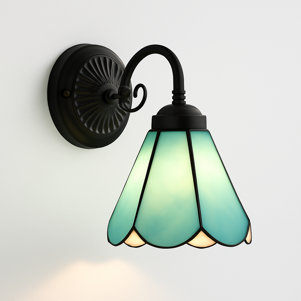 applique murale moderne en verre minimaliste avec éclairage LED