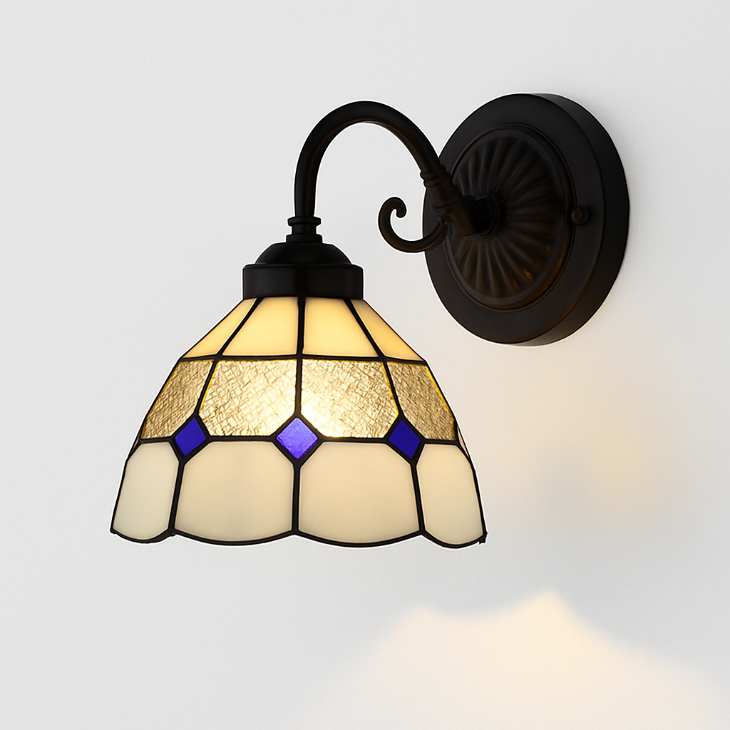 applique murale moderne en verre minimaliste avec éclairage LED